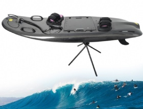 Carbon fiber electric surfboard